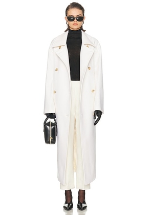 Toteme Shield Coat in Ecru - Ivory. Size 32 (also in 34, 36, 38, 40).