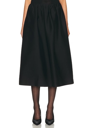 Toteme Gathered Evening Skirt in Black - Black. Size 32 (also in 34, 36, 38).