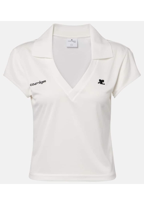 Courreges Logo jersey polo shirt