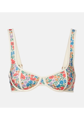 Montce Romy floral bikini top