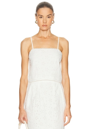 Posse Salma Top in Vintage White - White. Size L (also in M, S, XS).