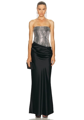 Retrofete Alexandra Dress in Black & Silver - Black. Size XS (also in ).