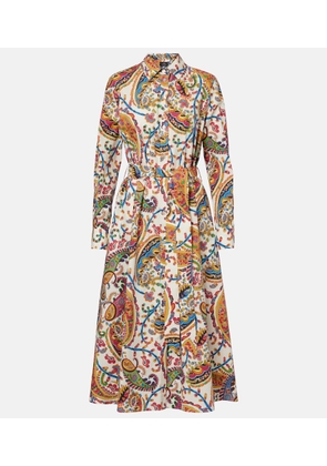Etro Paisley cotton wrap dress