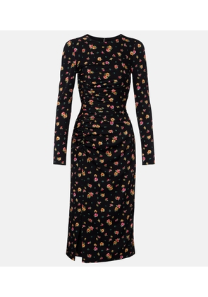 Dolce&Gabbana Floral silk-blend midi dress