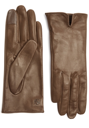 Handsome Stockholm Essentials Leather Gloves - Taupe - L