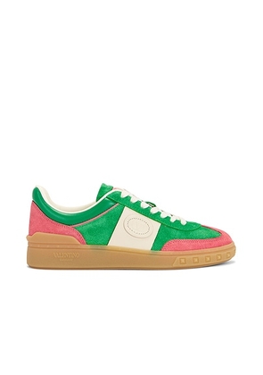 Valentino Garavani Up Village Sneaker in Sweet Pink  Verde Sport  & Glace - Green. Size 40 (also in ).
