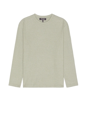 WAO The Textured Long Sleeve Tee in Mint - Mint. Size M (also in ).