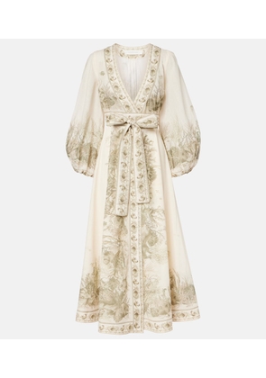 Zimmermann Wanderlust printed cotton wrap dress