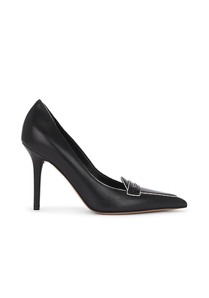 Valentino Garavani 2001 100 Loafer Pump Heel in Nero & Ivory - Black. Size 41 (also in ).