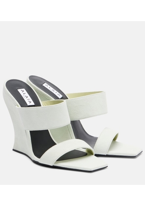 Alaia 110 suede wedge mules