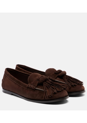 Aquazzura Freddie suede loafers