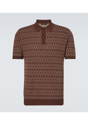 Slowear Cotton jacquard polo shirt