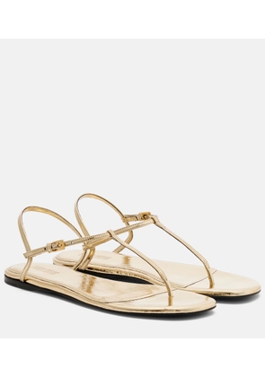Paris Texas Montecarlo metallic leather thong sandals