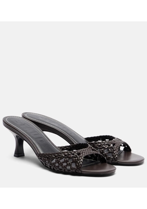Staud Brigitte woven leather mules