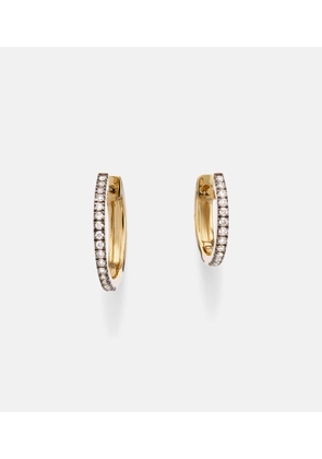 Stone and Strand Come Closer 10kt gold huggie earrings