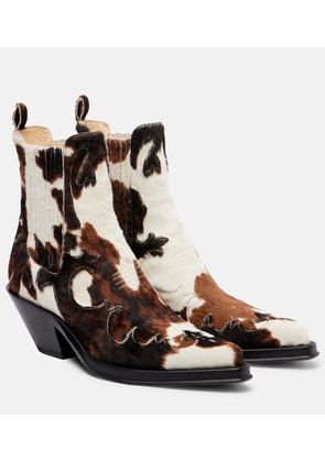 Gabriela Hearst Cassidy calf hair cowboy boots