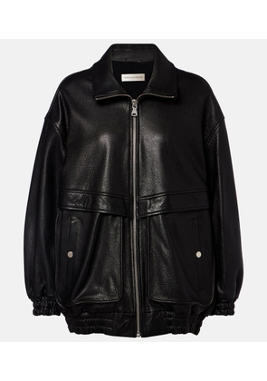 Nour Hammour Beck leather bomber jacket