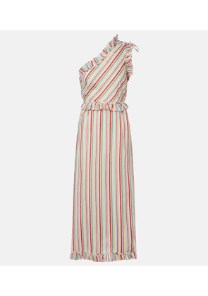 Rixo Arabelle striped cotton midi dress