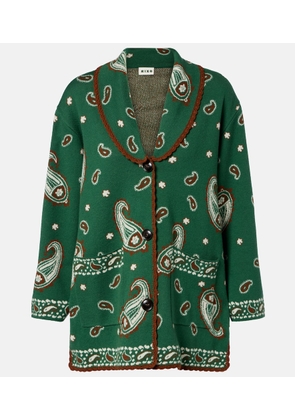 Rixo Morla paisley wool and cotton cardigan