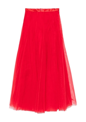 Parlor tulle elasticated-waist skirt - Red