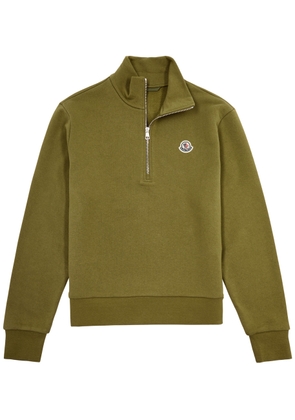 Moncler Half-zip Cotton Sweatshirt - Khaki - S