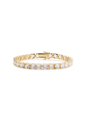 CZ BY Kenneth Jay Lane Statement Tennis Crystal-embellished Bracelet - Gold - One Size