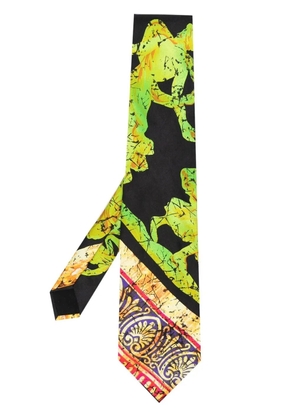 Versace Pre-Owned 1990s graphic-print silk tie - Black