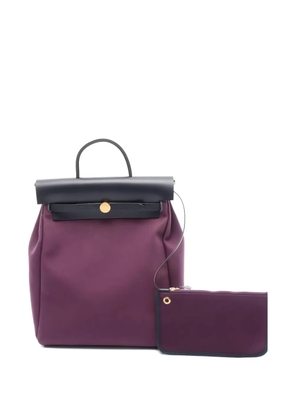 Hermès Pre-Owned 2021 zip leather backpack - Purple