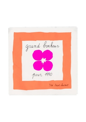 Saint Laurent Pre-Owned 1990s floral-print scarf - White