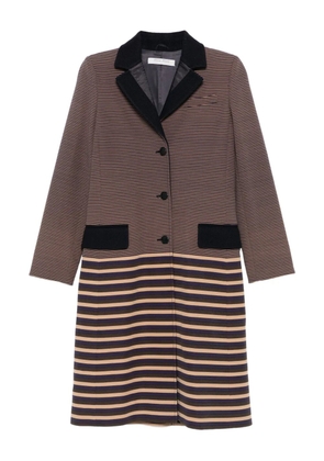 Miu Miu Pre-Owned 2010s striped coat - Blue