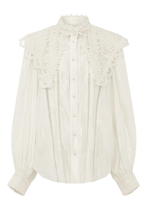 ALEMAIS Apollonia lace blouse - Neutrals