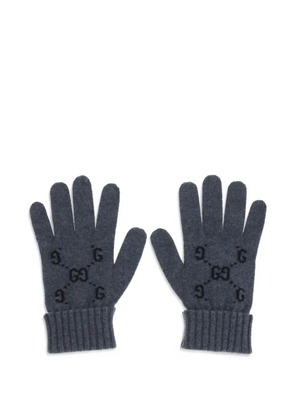 Gucci logo-pattern gloves - Grey