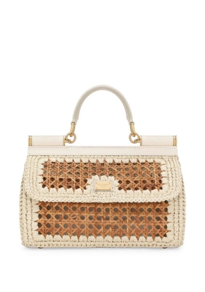 Dolce & Gabbana Sicily cotton-blend bag - Neutrals