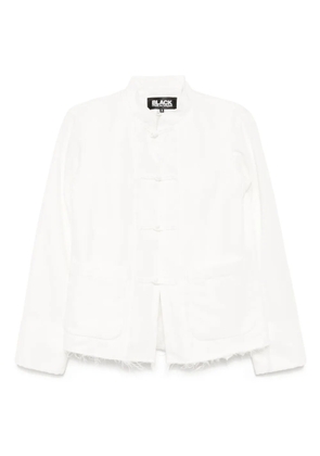 Black Comme Des Garçons stand collar jacket - White