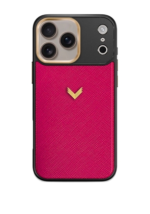 VELANTE Montserrat iPhone 17 Pro Max Saffiano-leather phone case - Pink