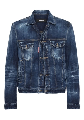 DSQUARED2 distressed denim jacket - Blue