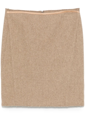 Prada Pre-Owned 2000s mélange-effect mini skirt - Neutrals