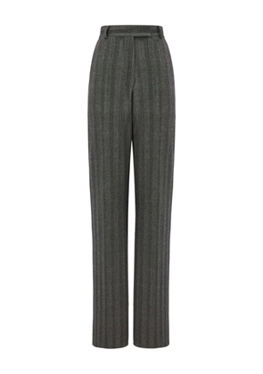 Ferragamo chevron-pattern trousers - Black