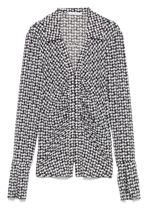 Patrizia Pepe houndstooth blouse - Black