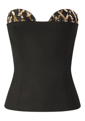 Genny embellished strapless top - Black