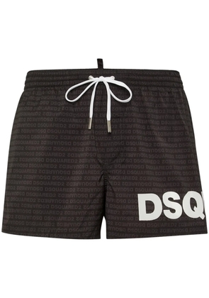 DSQUARED2 logo-print swim shorts - Black