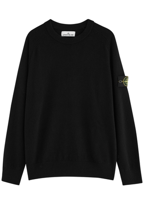 Stone Island Logo Wool Jumper - Black - S
