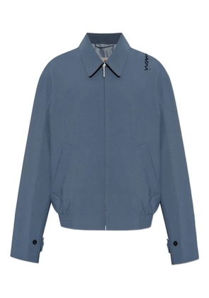Marni logo-print bomber jacket - Blue