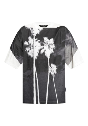 Palm Angels palm-tree print T-shirt - Black