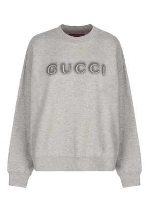 Gucci logo-detail cotton sweatshirt - Grey