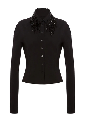 Alberta Ferretti embellished-collar shirt - Black