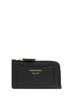 Emporio Armani logo-embossed wallet - Black