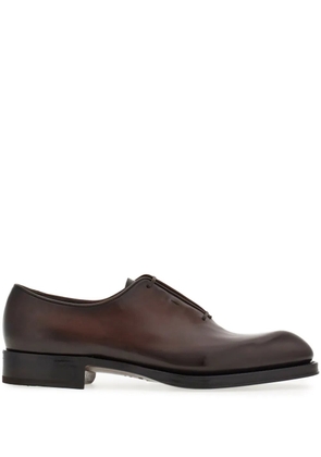Ferragamo almond-toe leather oxford shoes - Brown