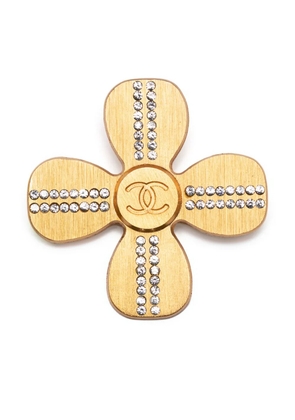 CHANEL Pre-Owned 2001 CC clover brooch - Gold
