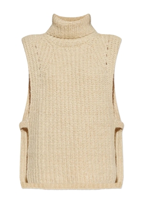 ISABEL MARANT turtleneck ribbed vest - Neutrals